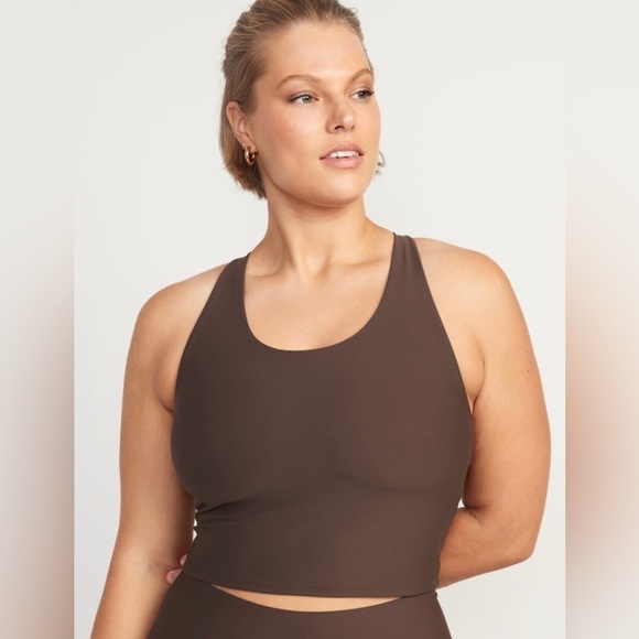 NWT! French Roast Light Support PowerSoft Adjustable Longline Sports Bra - Picture 5 of 8